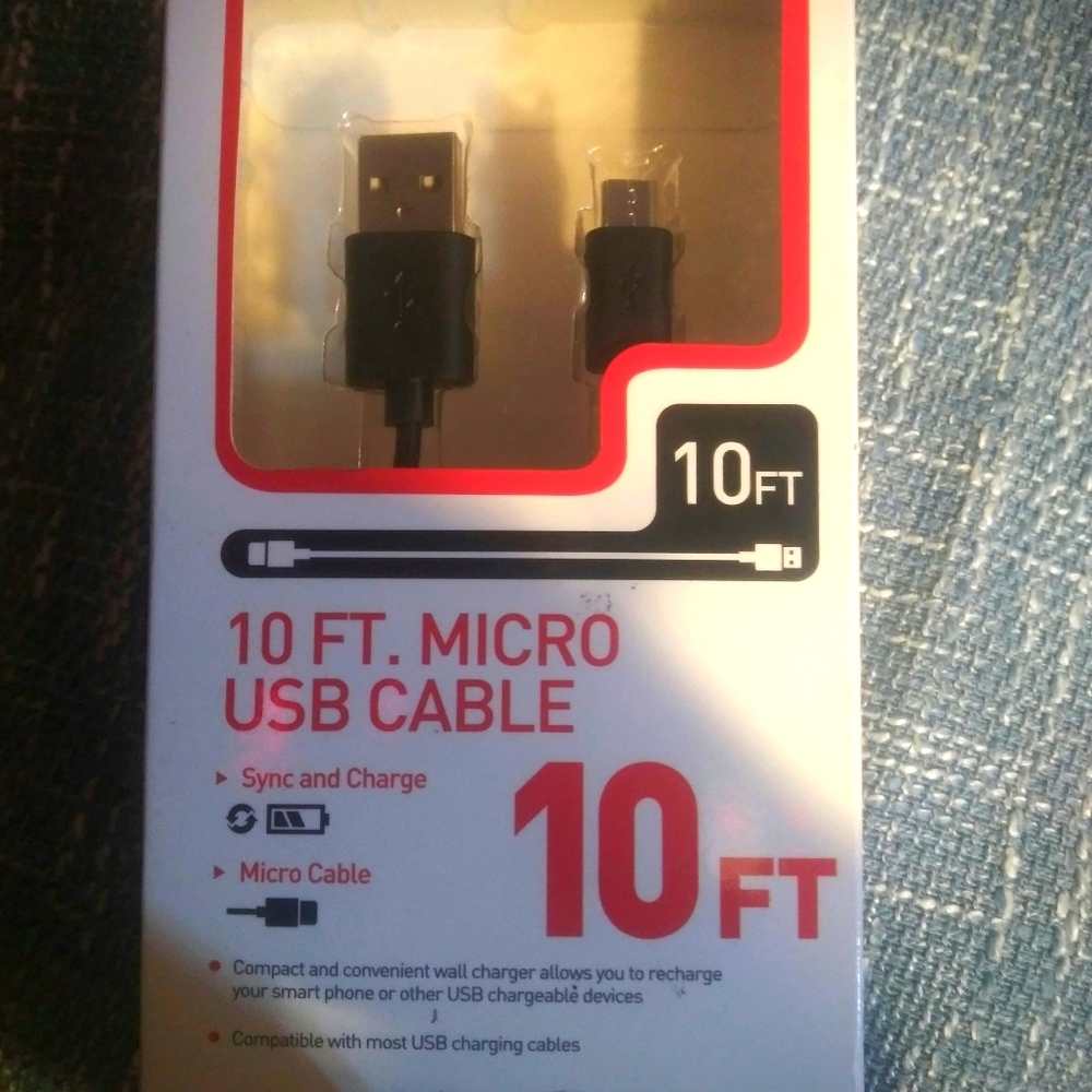 10 ft micro usb cord